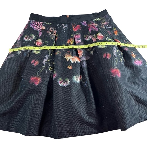 Ted Baker London Deniva Shadow Flora Full Skirt Black Size 4 Cocktail Date Night - Picture 4 of 16